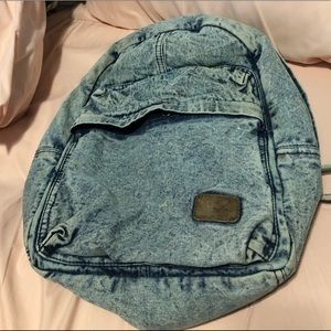 Light wash denim back pack!